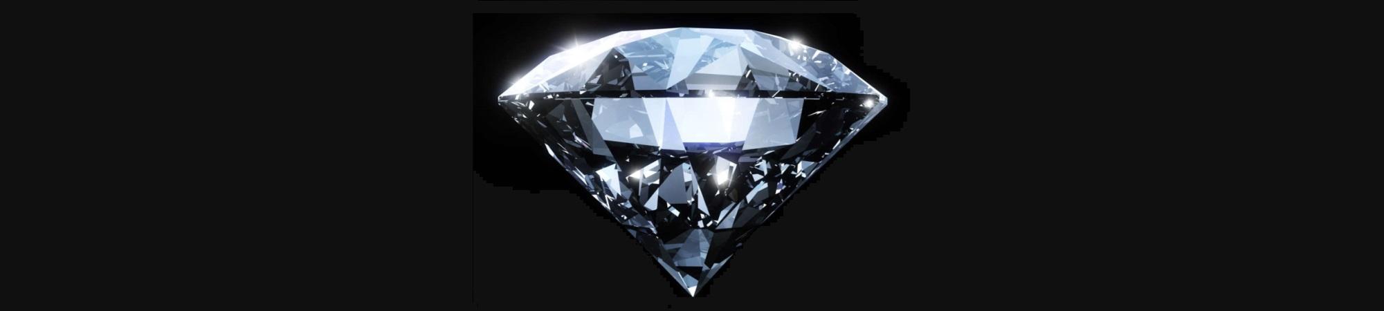 Depiction of large fist-sized perfect diamond on black. 